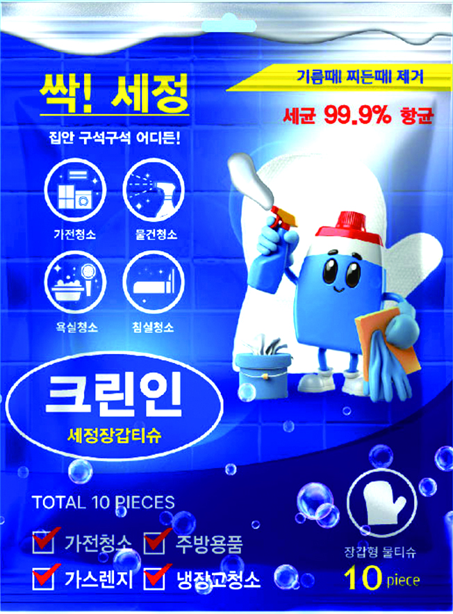 크린인 세정장갑물티슈